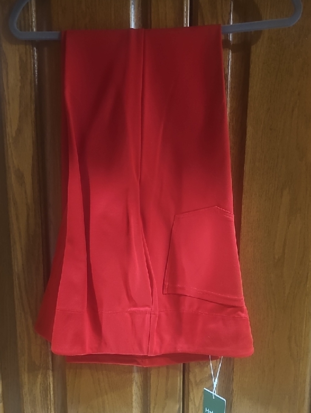 HALARA Pants Bright Red With two back pockets.
